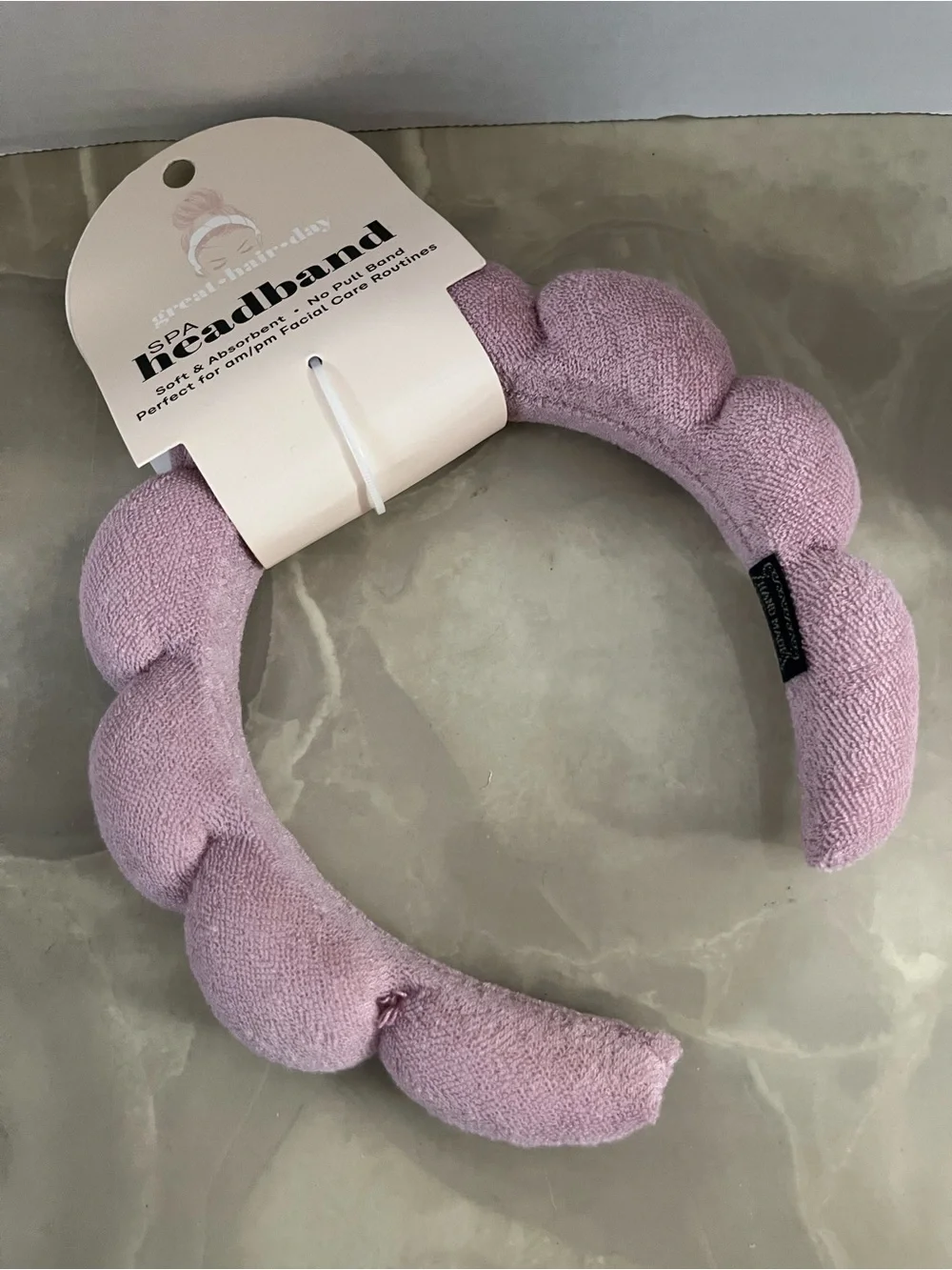 Pink Padded Terry Cloth Headband